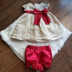 Sweet Heart Rose | Ivory & Red Dress - 12M